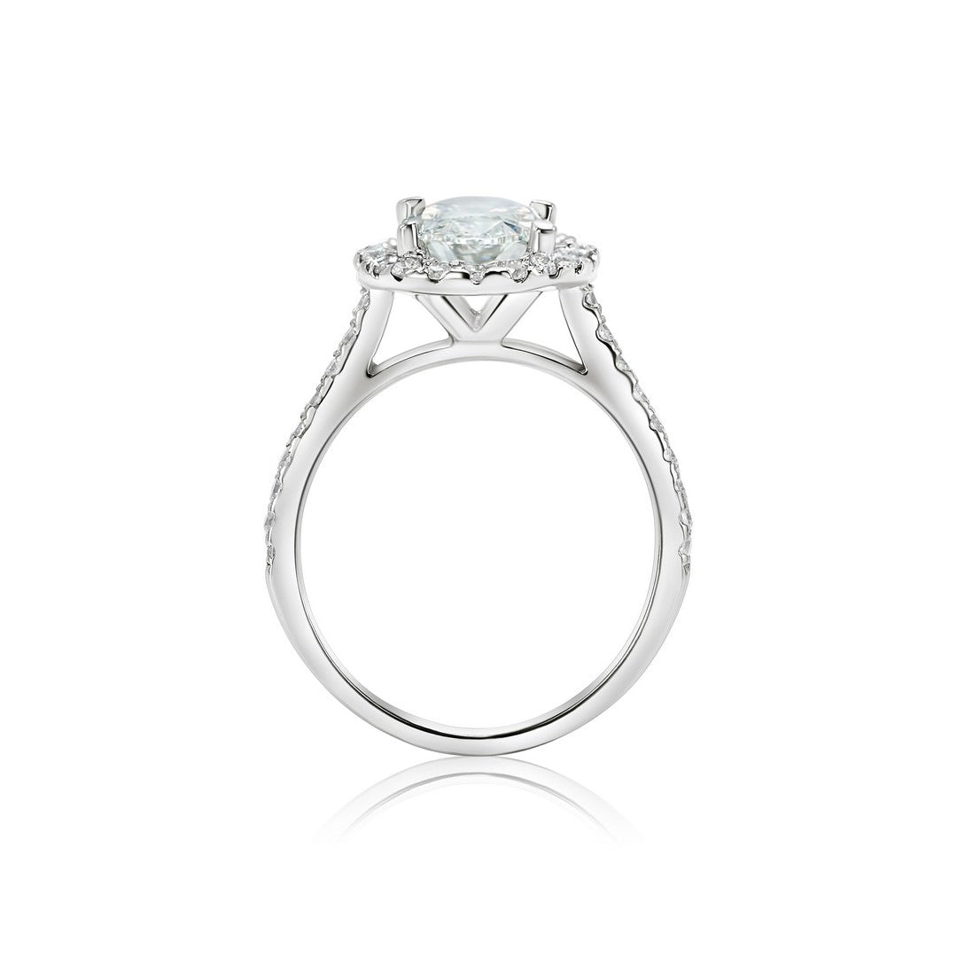 Solid Gold Lab-Created Oval Diamond Rings