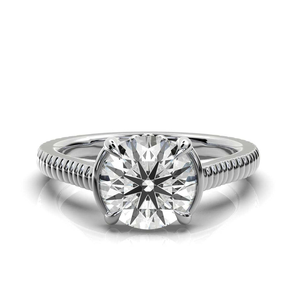 Solid Gold 2Ct Solitaire Engagement Ring