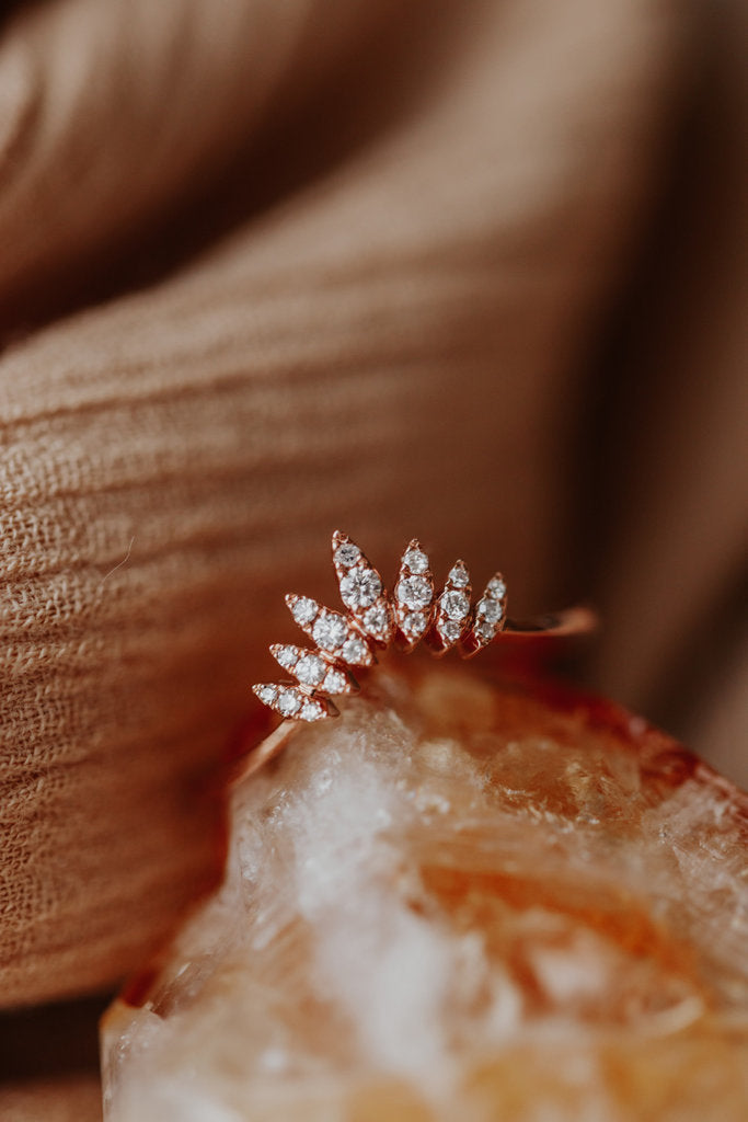 Solid Gold Marquise Diamond Ring (9FBE0F)