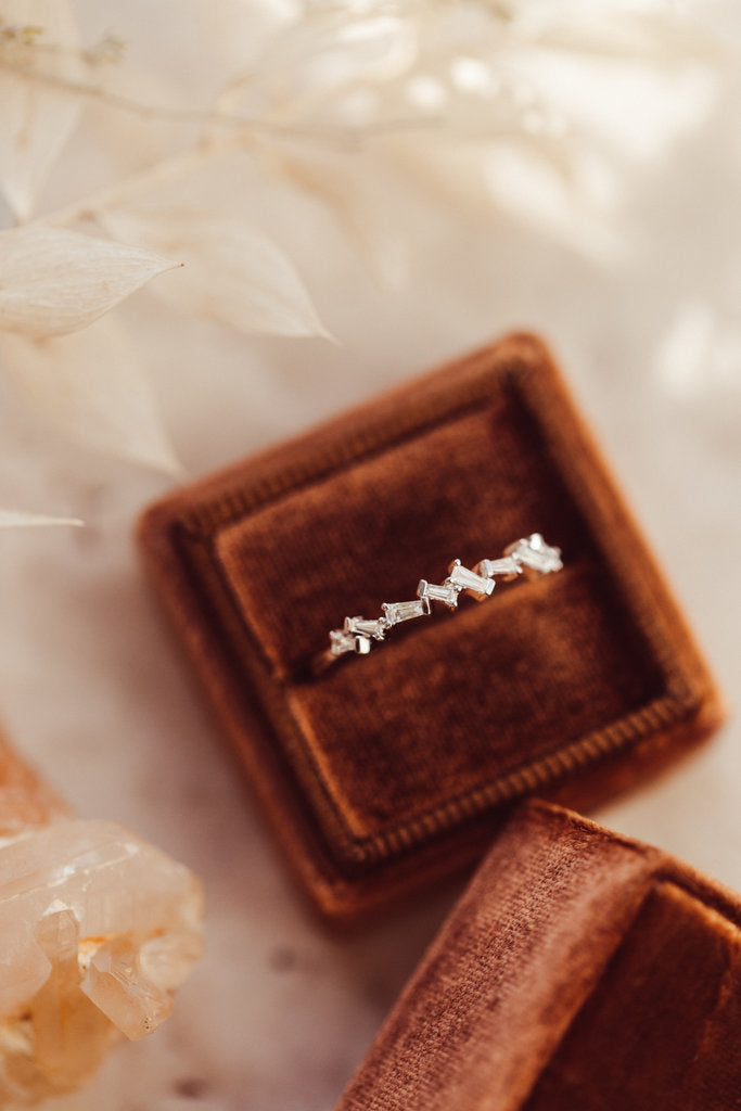 Scattered Tapered Baguette Moissanite Band, photo 8