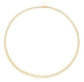 Solid Gold Diamond Bezel Graduated Tennis Necklace