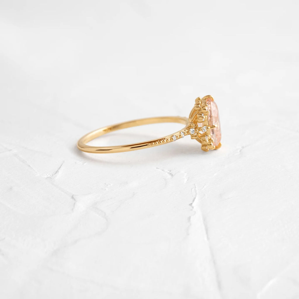 Solid Gold 1.4ct Lab-grown Pink Diamond