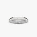 14K Solid Gold 0.35 CT Pavé Diamond Dome Ring