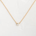 Solid Gold Diamond Prism Necklace