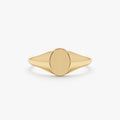 Solid Gold Oval Signet Ring