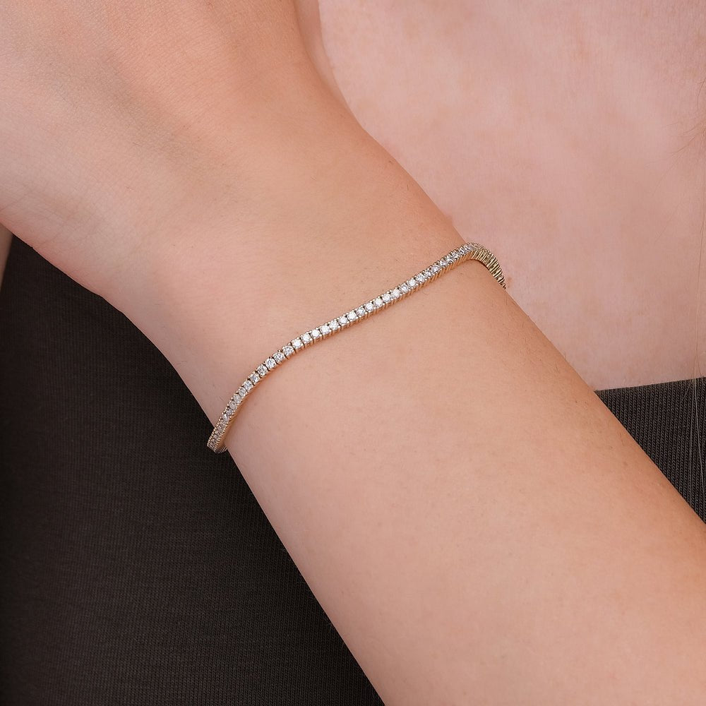 Solid Gold Diamond Eternity Bracelet
