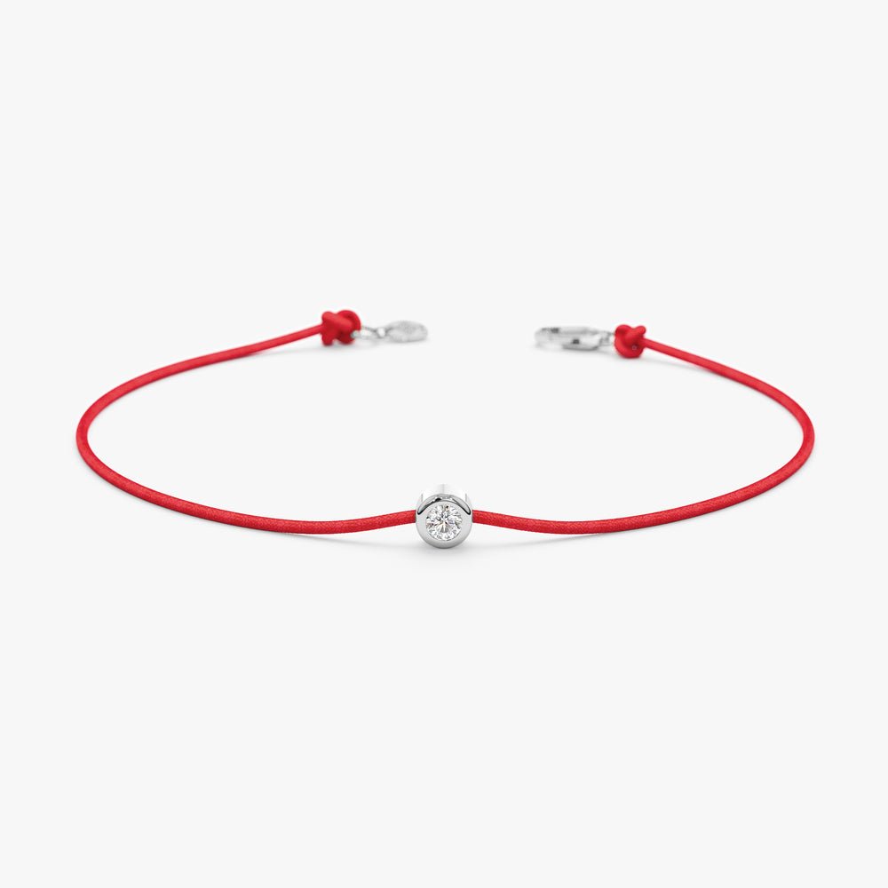 Solid Gold Diamond Thread Bracelet