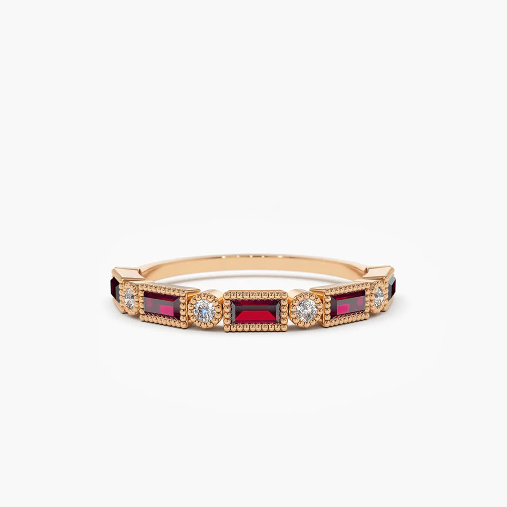 14K Solid Gold 0.12 CT Lab Grown Diamond Ring