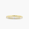 Baguette and Round Cut Moissanite Wedding Band, photo 1