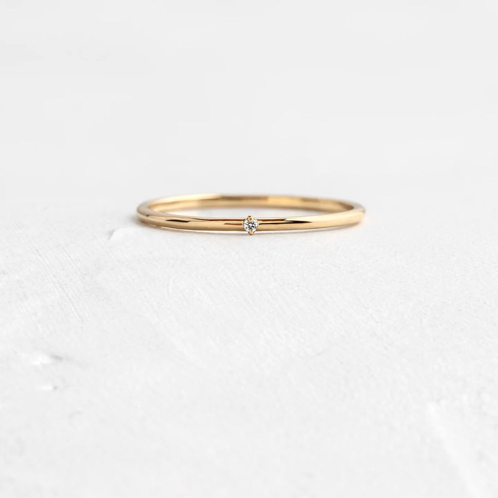 Solid Gold Lab-Grown Diamond Morse Code Rings Initials