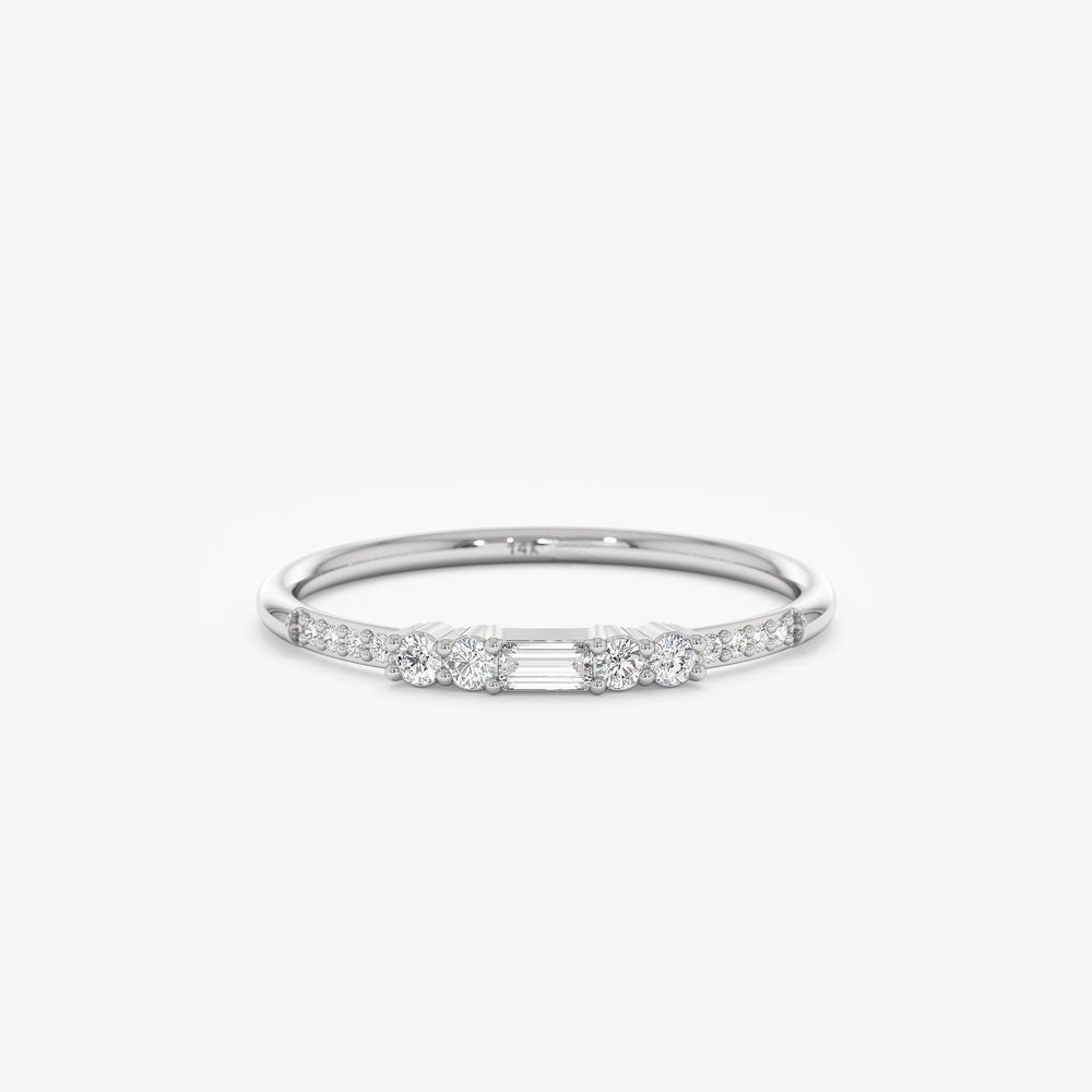 Solid Gold Petite Natural Diamond Ring