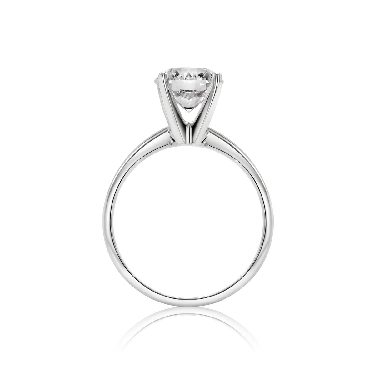 Solid Gold Lab-Created Diamond Classic Solitaire Ring (0ED00A)