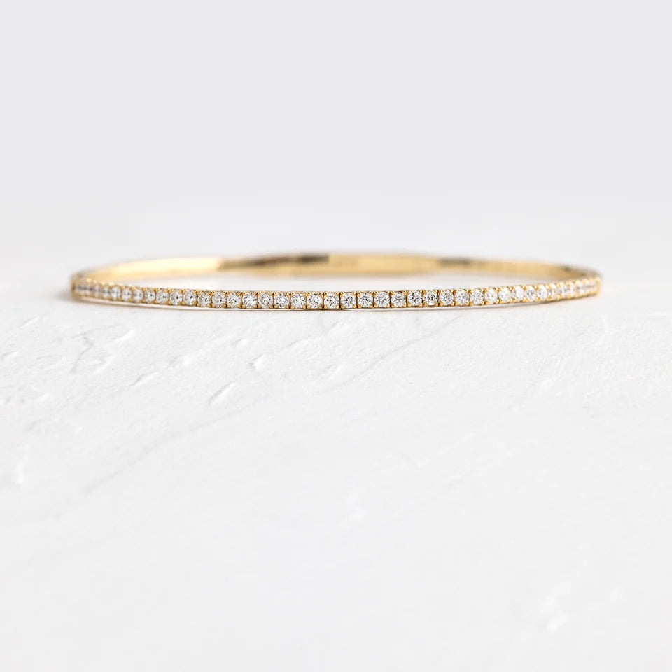 Solid Gold Diamond Wisp Bracelet