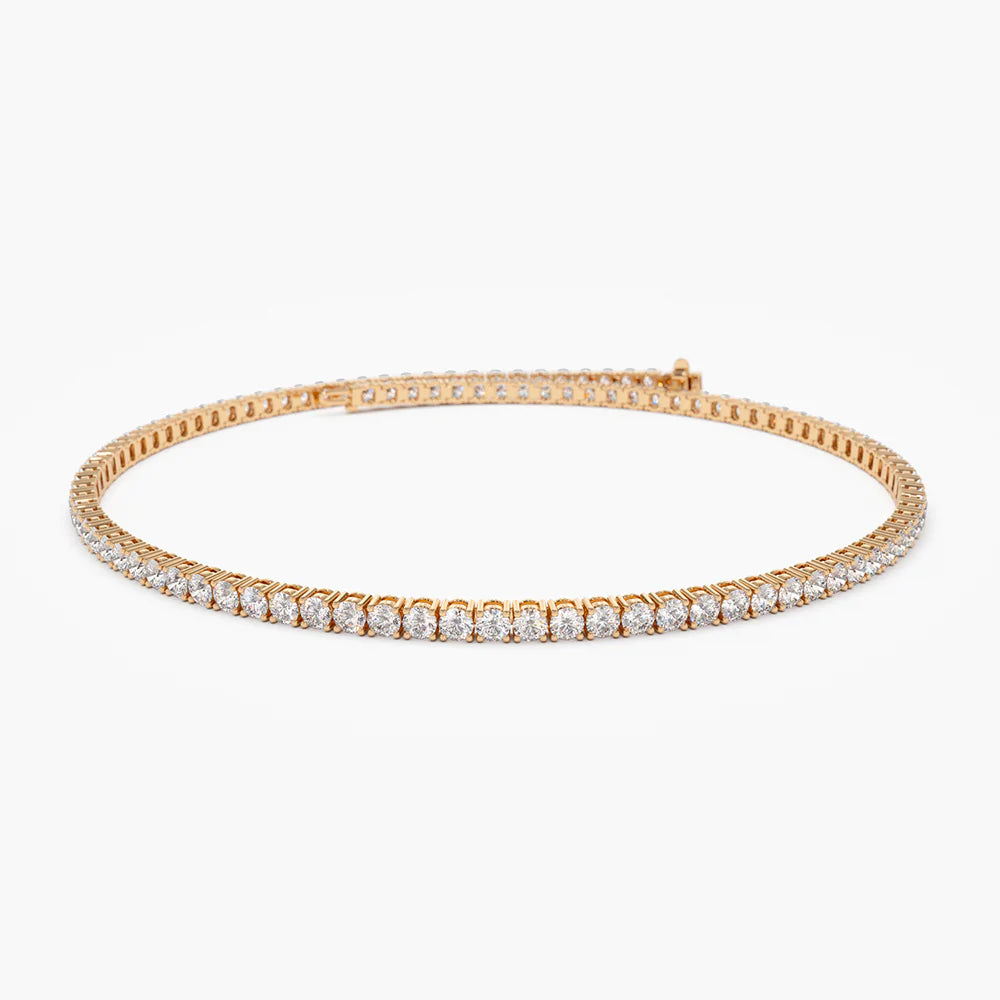 Solid Gold Lab-Grown Diamond Tennis Bracelet (5C9357)
