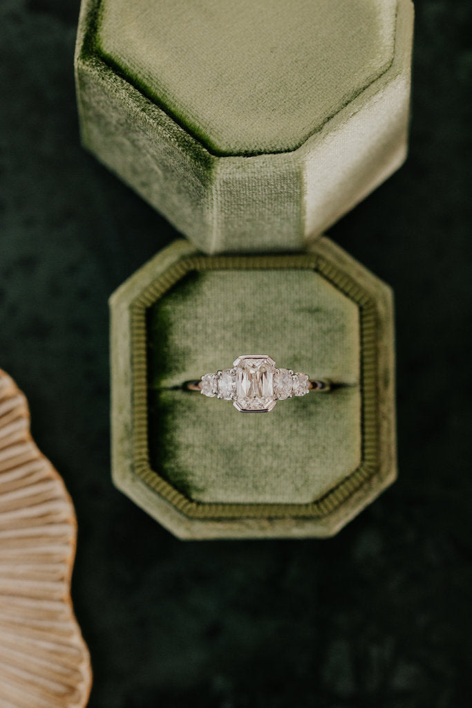 Solid Gold 1.01 ct Emerald Step Checker Cut Lab-Grown Diamond Ring
