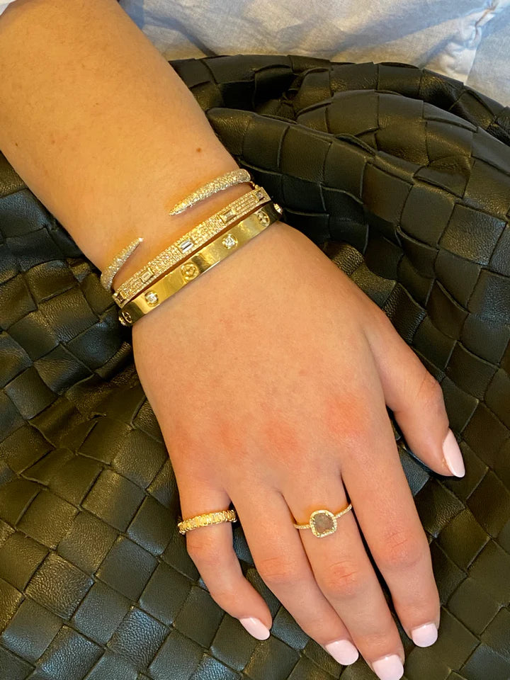 Solid Gold Diamond Claw Bracelet