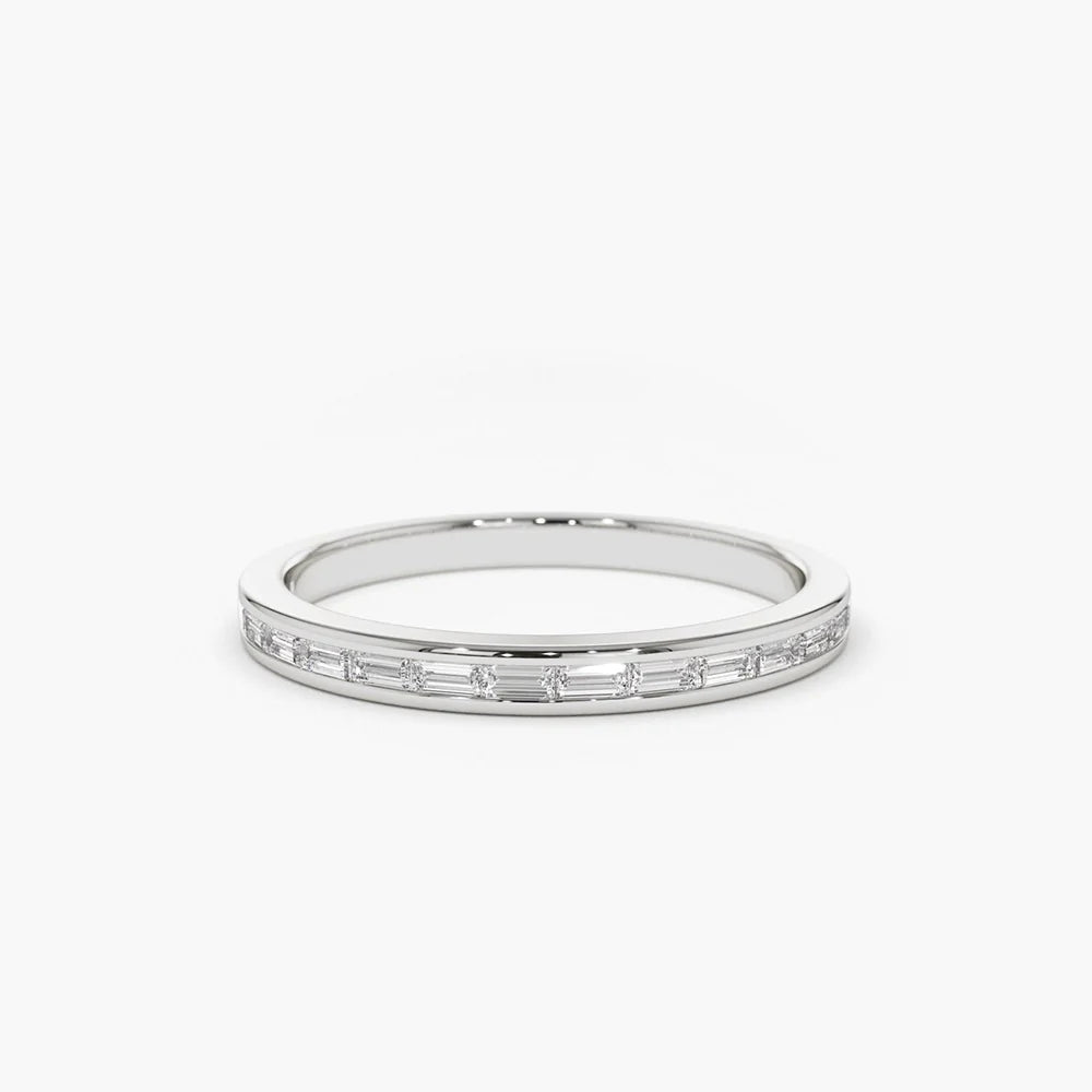 Channel Set Baguette Moissanite Band, photo 1