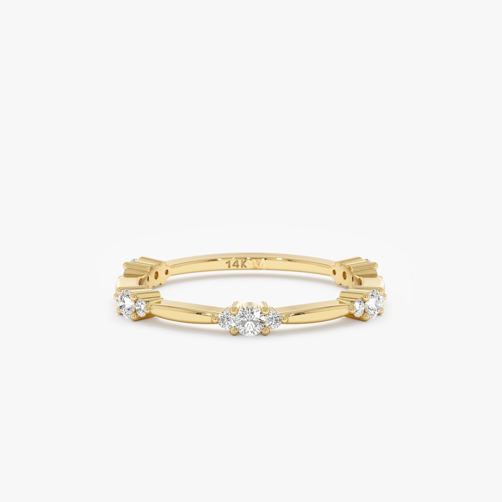 Solid Gold Petite Diamond Cluster Ring (D0CF47)
