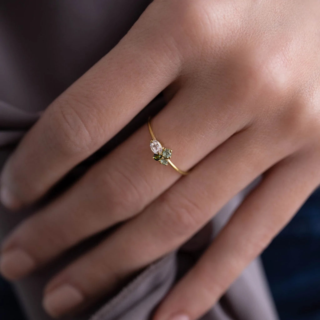 Solid Gold Bells of Ireland Ring