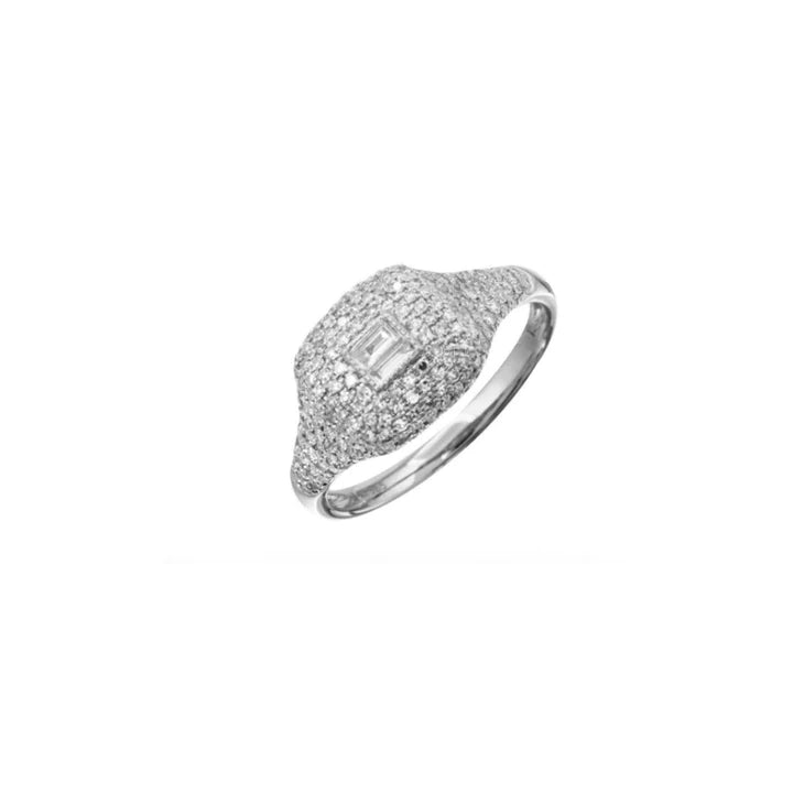 14K Solid Gold 0.06 CT Lab Grown Diamond Ring