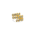 Solid Gold Multi Diamond Shape Bezel Wrap Ring (93549B)