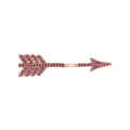 Solid Gold Ruby Single Arrow Earring