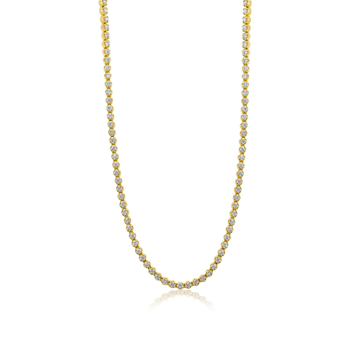 Solid Gold Buttercup Diamond Necklace