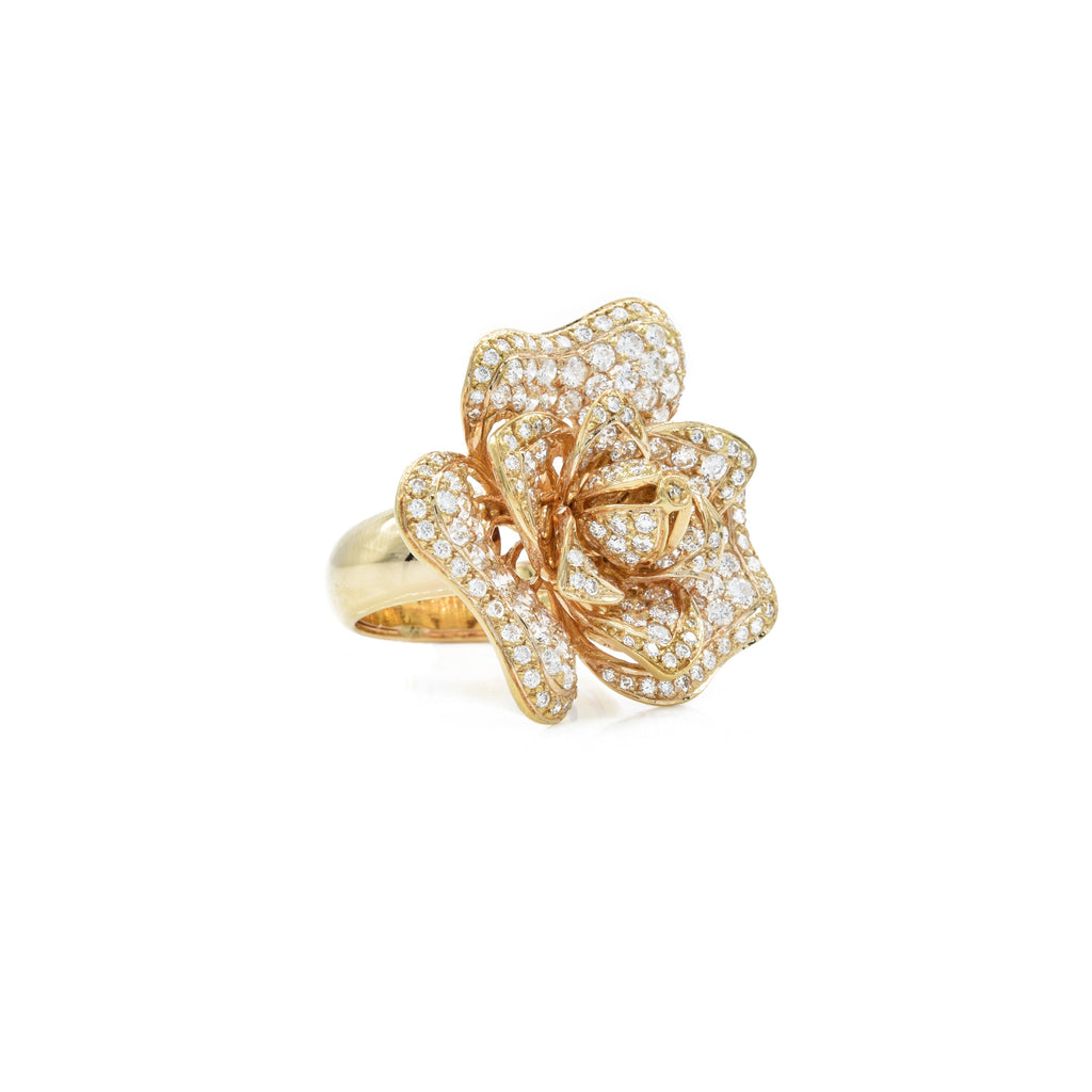 Solid Gold Floral Engagement Rings