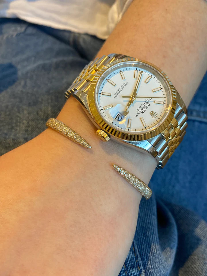 Solid Gold Diamond Claw Bracelet