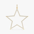 Solid Gold Diamond Star Cutout Charm (186757)