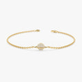 Solid Gold Diamond Saturn Bracelet