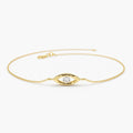 Solid Gold Lab-Grown Diamond Evil Eye Bracelet (256A70)