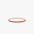 Solid Gold Prong Set Ruby Eternity Band (330477)