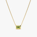 Solid Gold Peridot Necklace (303459)