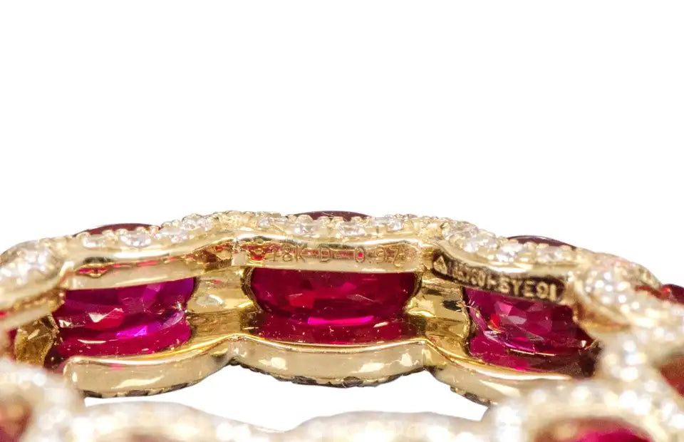 Solid Gold Ruby Wedding Band (AA2780)