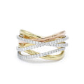 Solid Gold Crisscross Ring