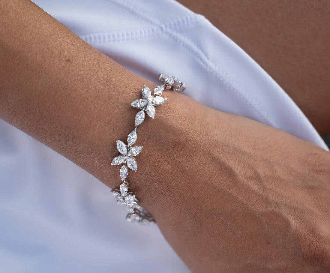 18K Solid Gold Lab-Grown Diamond Bracelet - Heiress Collection