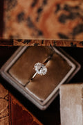 Solid Gold Lab-Grown Diamond Oval 4-Prong Solitaire Ring