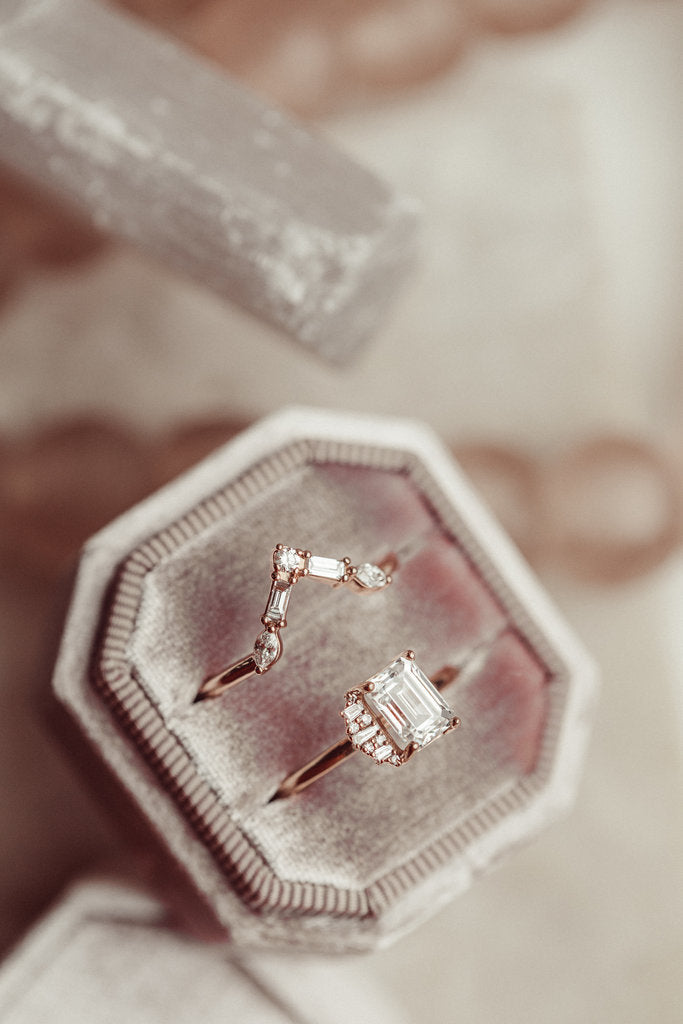 Solid Gold Marquise Baguette Ring