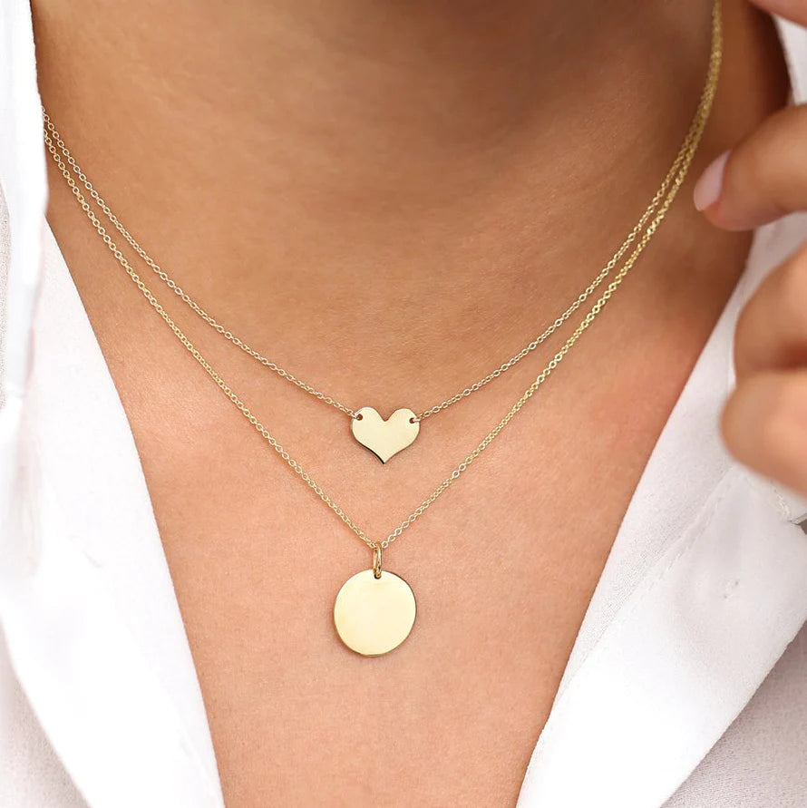 Solid Gold Heart Necklace