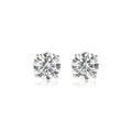 Solid Gold Lab-Created Diamond 4-Prong Stud Earrings (0A58D6)