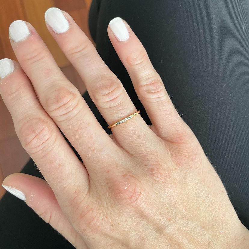 Solid Gold Diamond Band for Women