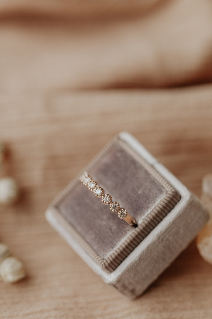 Solid Gold Half Eternity Ring