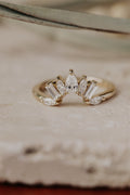 Solid Gold Flora Diamond Tracer Band