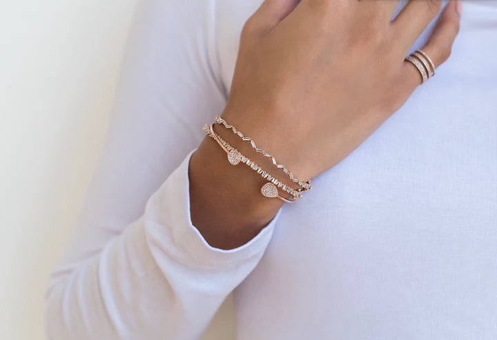 Solid Gold Raindrop Cuff Bracelet
