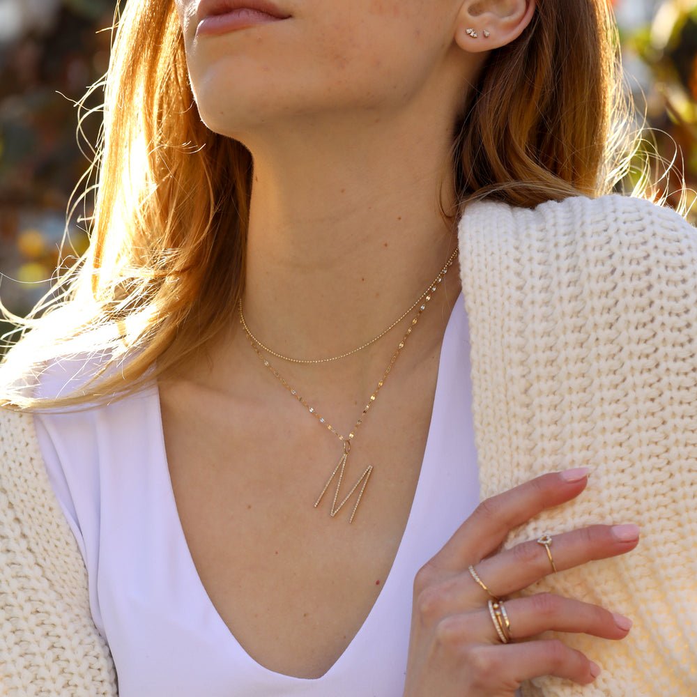 Solid Gold Link Chain Necklace (BDC468)