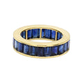 Solid Gold Emerald-Cut Sapphire Eternity Band Ring