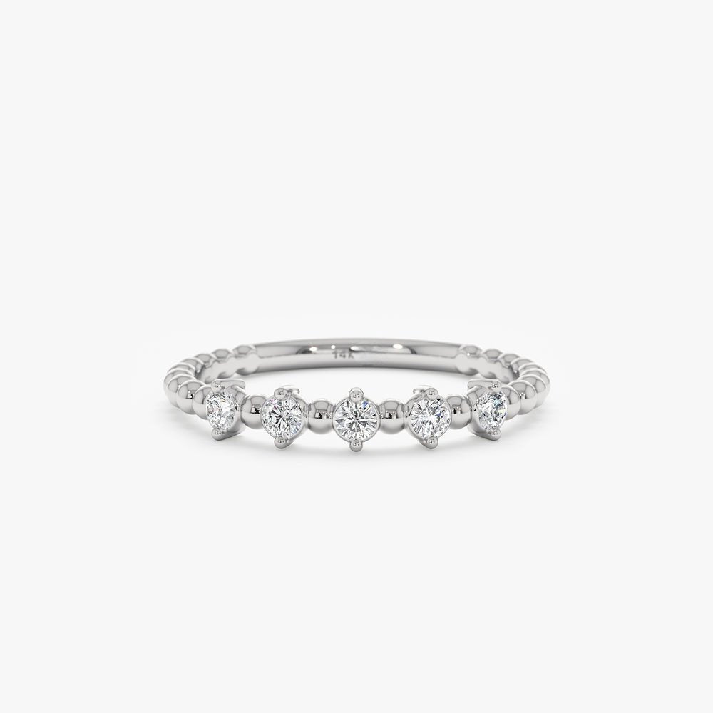 Solid Gold Diamond Ball Ring