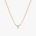 Solid Gold Diamond Trio Necklace (A74DC2)