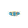 Solid Gold Turquoise and Diamond Ring (574921)